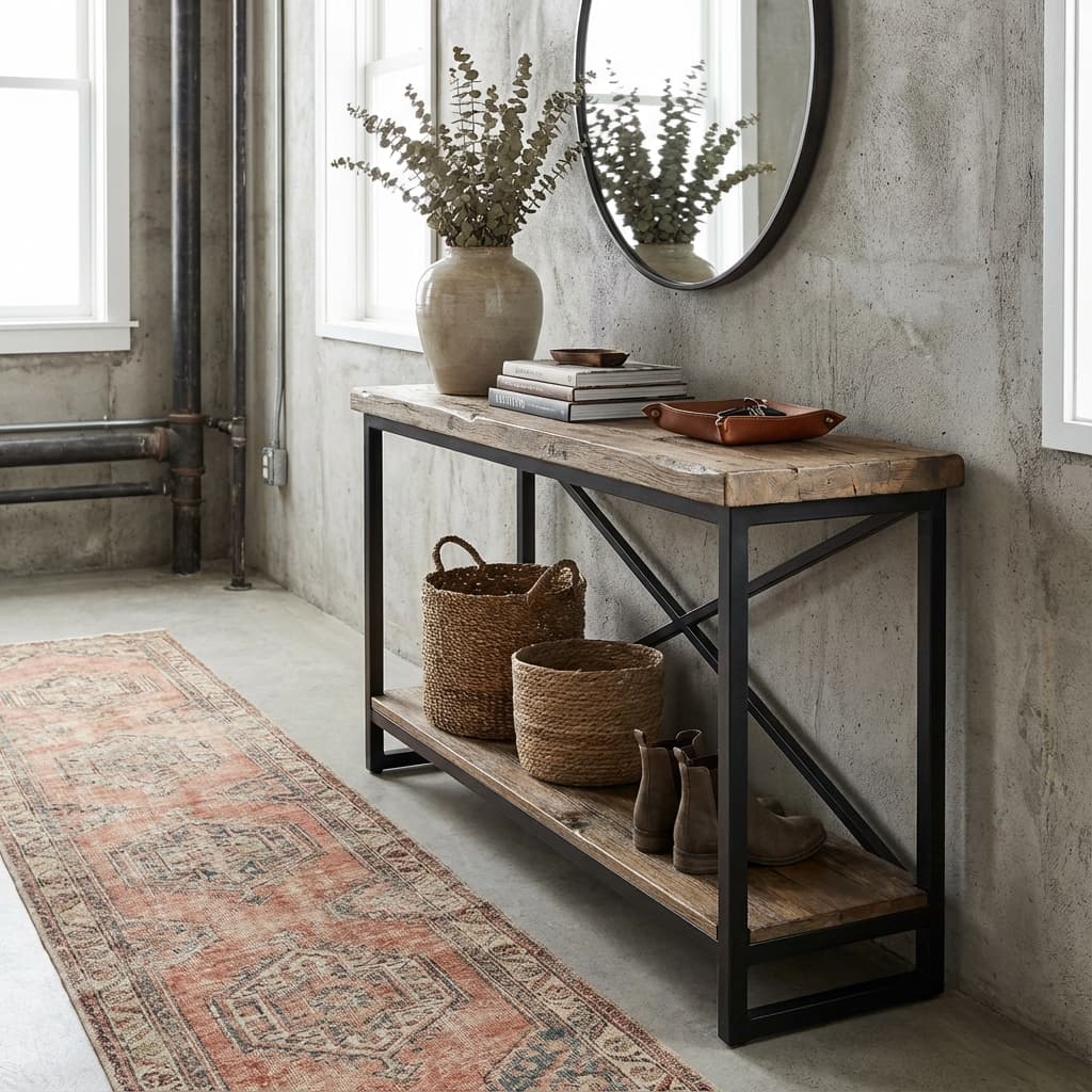 Industrial Console Table